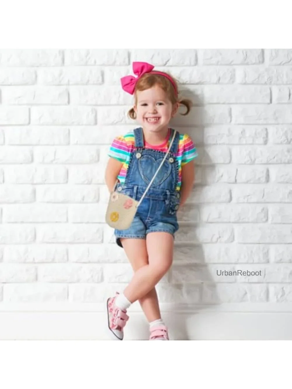 Little Girls Straw Crossbody Bag Handwoven Summer Shoulder Purse Woven Beach